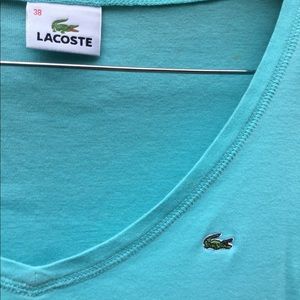 Lacoste Tops - Lacoste women’s long sleeve v-neck tee, medium Lacoste Tops - Lacoste women’s long sleeve v-neck tee, medium
